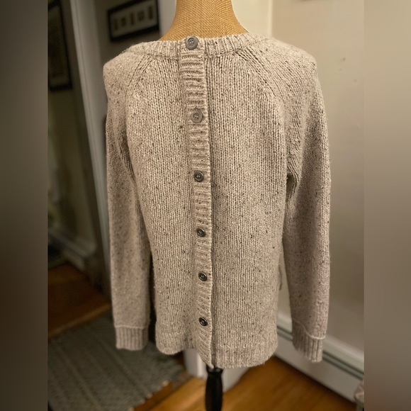 Women’s Kenar Beige Sweater with Buttons Down the Back  (XL) - Picture 2 of 5